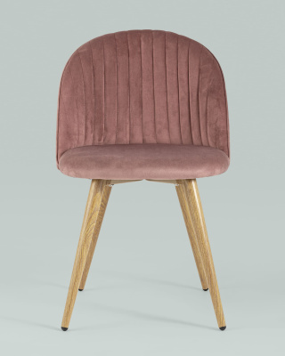 Стул Лион Страйпс велюр розовый. Фото