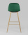 Стул барный Валенсия велюр зеленый ножки цвет дерево. Фото №6