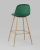 Стул барный Валенсия велюр зеленый ножки цвет дерево. Фото №7