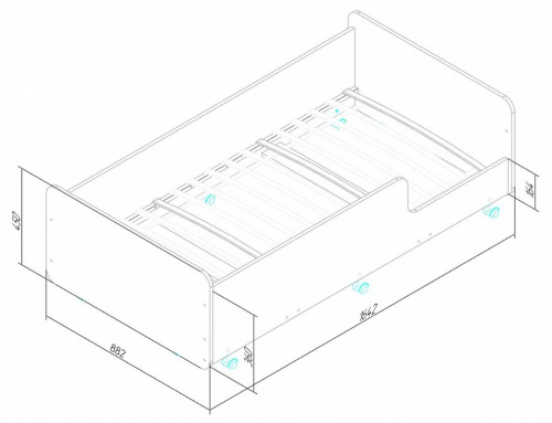 Кровать двухъярусная Р444 Капризун 7, древесина коричневая светлая дуб. Фото №8