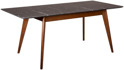 Стол Лунд раскладной 140-180 ОРЕХ-Мрамор Графит фото Стол Лунд раскладной 140-180 ОРЕХ-Мрамор Графит. Фото №2