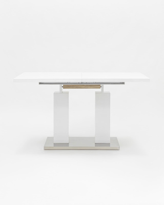 Стол обеденный Сиэтл раскладной 140-180*90 глянцевый белый фото Стол обеденный Сиэтл раскладной 140-180*90 глянцевый белый. Фото №4