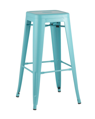 Стул барный TOLIX голубой матовый фото Стул барный TOLIX голубой матовый. Фото №2