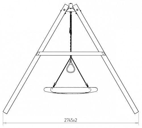 Качели детские Р911-26, коричневый. Фото №8