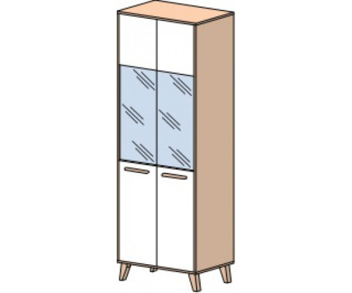 Шкафдвухдверный со стеклом Эрика. Фото №1