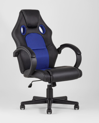 Кресло игровое TopChairs Renegade синее фото Кресло игровое TopChairs Renegade синее. Фото №3