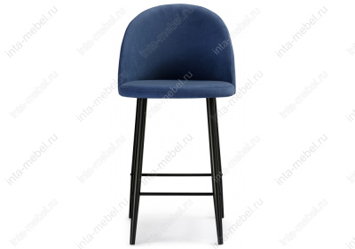 Барный стул Амизуре темно-синий / черный матовый фото Барный стул Амизуре темно-синий / черный матовый. Фото №2