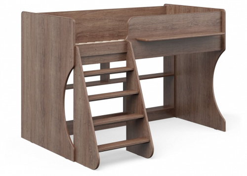 Кровать-чердак Р436 Капризун 2, древесина коричневая светлая дуб. Фото №5