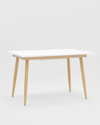 Стол обеденный Стокгольм раскладной 120-160*80 белый фото Стол обеденный Стокгольм раскладной 120-160*80 белый. Фото №3