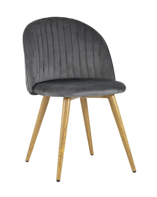 Стул Лион Страйпс велюр серый. Фото №2