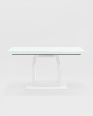 Стол обеденный Орлеан раскладной 140-170*80 глянцевый белый. Фото