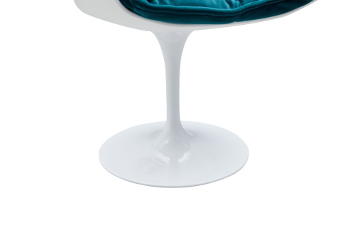 Дизайнерское кресло DC1571D(V2) белый/бирюзовый. Фото №9