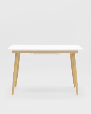 Стол обеденный Стокгольм раскладной 120-160*80 белый фото Стол обеденный Стокгольм раскладной 120-160*80 белый. Фото №4