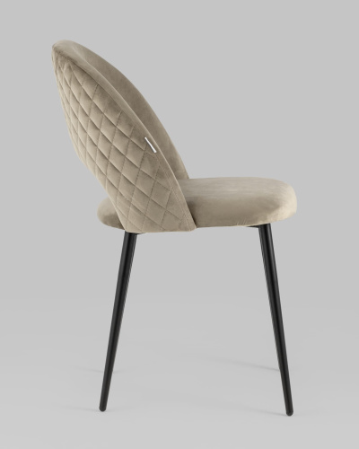 Стул Меган велюр с ромбами капучино. Фото №4