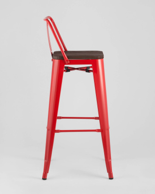 Стул барный TOLIX WOOD со спинкой красный глянцевый фото Стул барный TOLIX WOOD со спинкой красный глянцевый. Фото №5