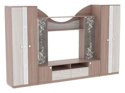 Гармония Шкаф 2-створчатый ясень шимо темный/ясень шимоСветлый. Фото №2