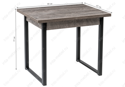 Стол деревянный Форли дуб рошелье / черный матовый фото Стол деревянный Форли дуб рошелье / черный матовый. Фото №2