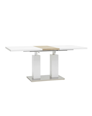 Стол обеденный Сиэтл раскладной 140-180*90 глянцевый белый фото Стол обеденный Сиэтл раскладной 140-180*90 глянцевый белый. Фото №2