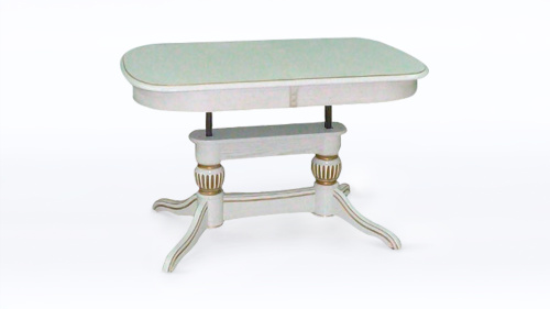 Стол Лира 10 (трансформер) эмаль резная нога. Фото №1