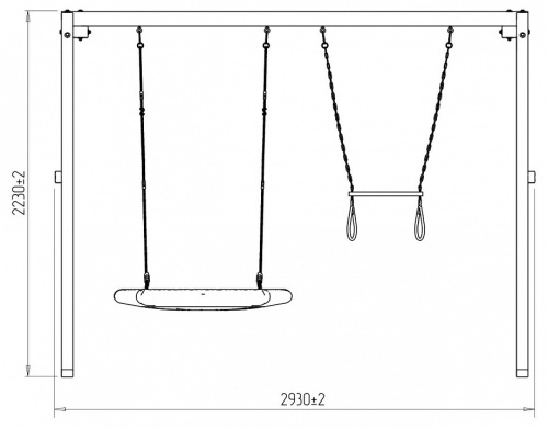Качели детские Р911-26, коричневый. Фото №9