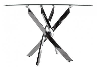 Стол стеклянный Komo 110 Chrome фото Стол стеклянный Komo 110 Chrome. Фото №2