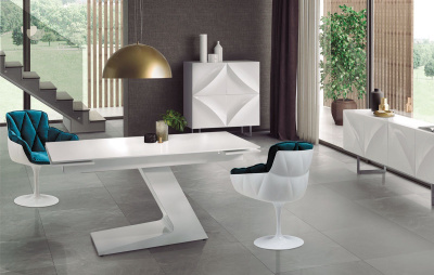 Обеденный стол DUPEN DT-21 Раскладной Белый. Фото