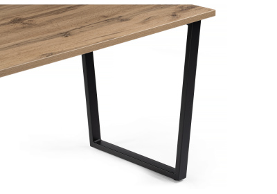 Стол деревянный Лота Лофт 120 25 мм дуб вотан / матовый черный фото Стол деревянный Лота Лофт 120 25 мм дуб вотан / матовый черный. Фото №5