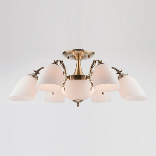 Потолочная люстра Eurosvet Ariele 22010/6+2 античная бронза. Фото №1