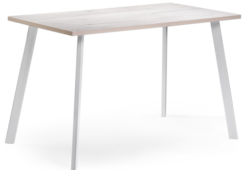 Стол деревянный Тринити Лофт 140 25 мм юта / белый матовый. Фото №2