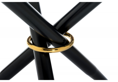 Стол стеклянный Rock white / black. Фото №3