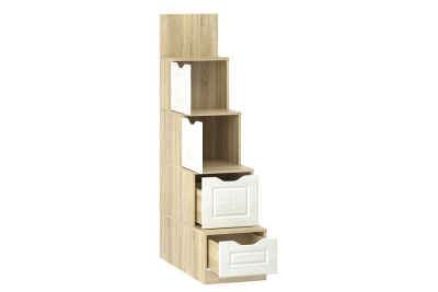 Оливия НМ 011.64 М Стеллаж Белое дерево, Дуб Сонома. Фото №2