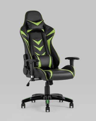 Кресло игровое TopChairs Corvette зеленое фото Кресло игровое TopChairs Corvette зеленое. Фото №3