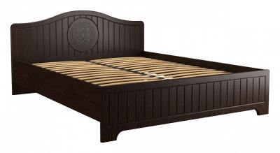 кровать 2000*1600 Монблан МБ-603К с ламелями и комплектом опор орех шоколадный. Фото