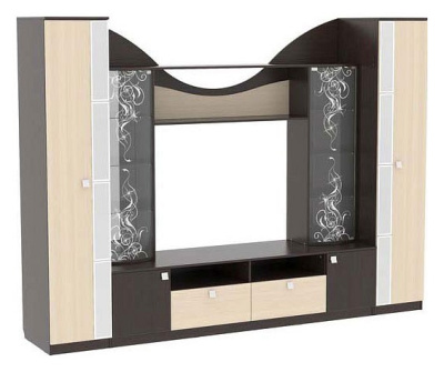 Гармония Шкаф 1-створчатый венге/дуб млечный фото Гармония Шкаф 1-створчатый венге/дуб млечный. Фото №2